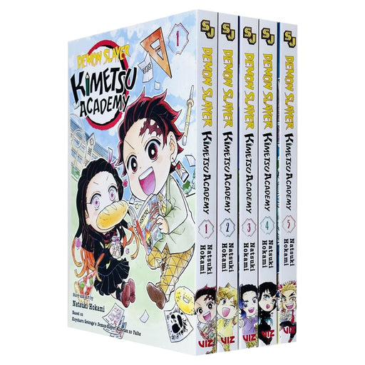 Demon Slayer Kimetsu Academy (Volume 1-5) Books Collection Set by Natsuki Hokami & Koyoharu Gotouge - The Book Bundle