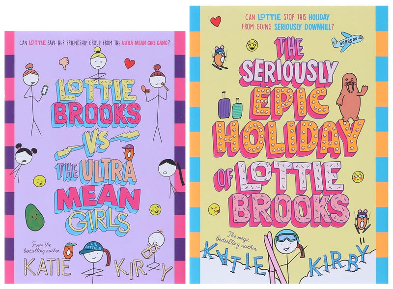 Lottie Brooks Series 2 books collection set by Katie Kirby, fiction series from Penguin UK, featuring colorful book covers.