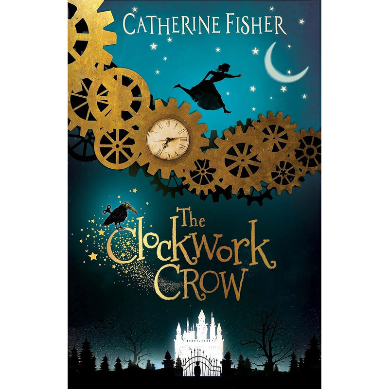 Three-book set of The Clockwork Crow series by Catherine Fisher, including The Clockwork Crow, The Velvet Fox, and The Midnight Swan.
