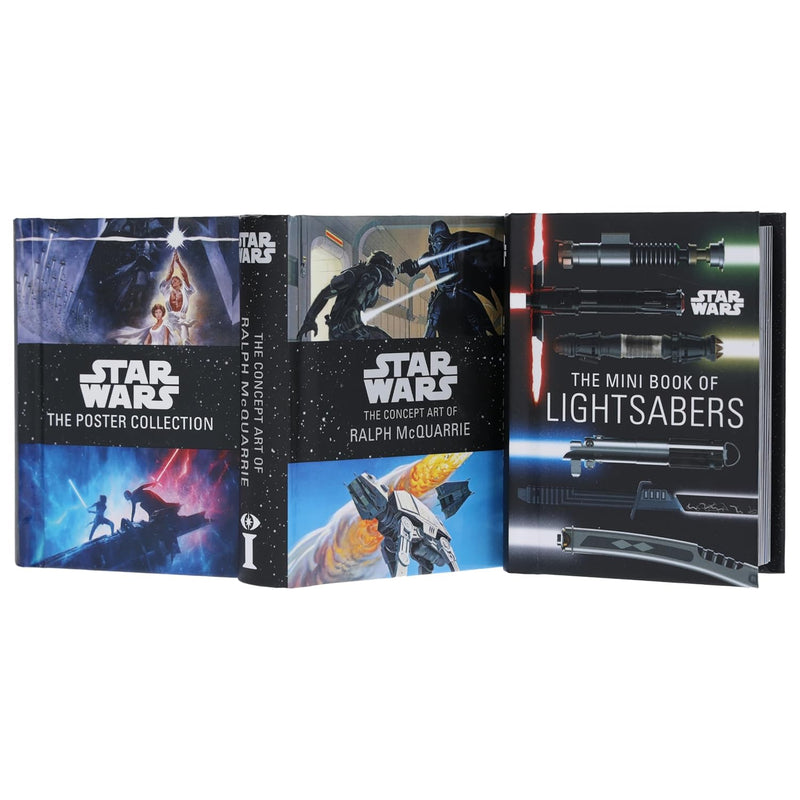 Star Wars mini books collection set featuring Ralph McQuarrie concept art and lightsaber illustrations by Insight Editions UK LTD.