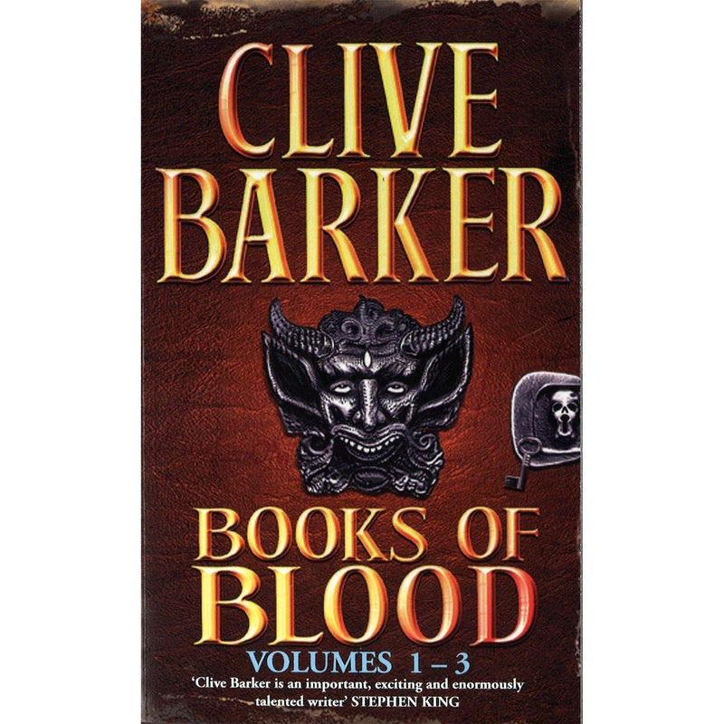 Clive Barker Books of Blood Omnibus in a Sphere edition featuring three volumes with dark, illustrated covers.