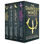 Set of four paperback The Darkest Minds books by Alexandra Bracken, fiction collection with colorful cover art.