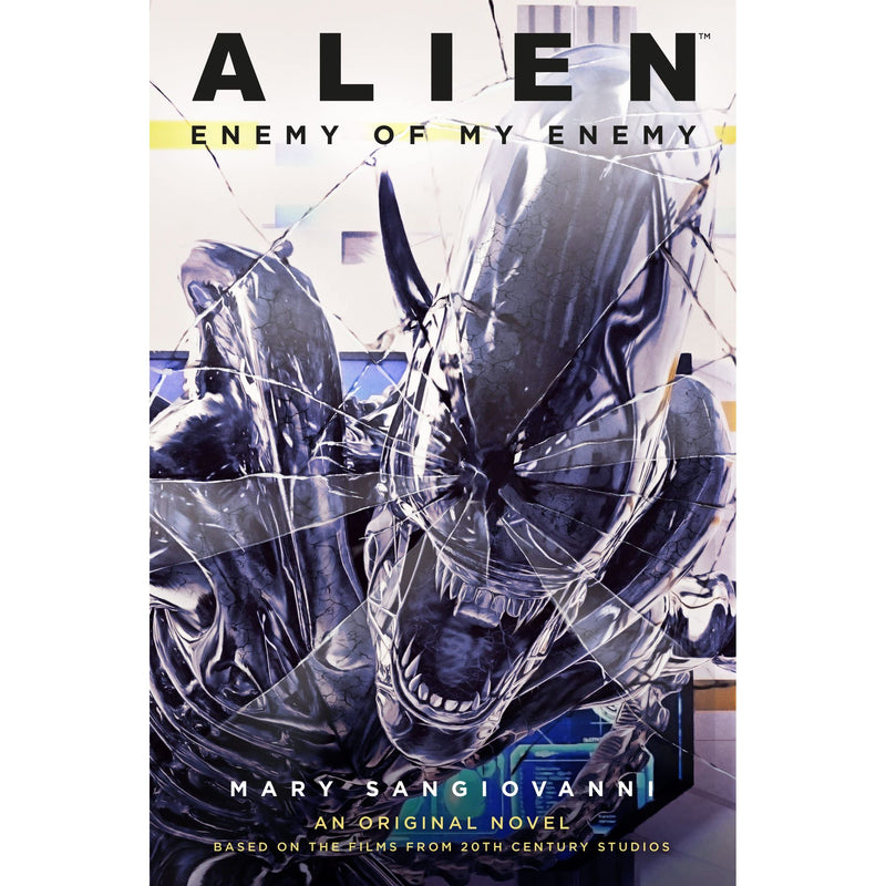 Cover image of "Alien: Enemy of My Enemy" novel by Titan Books, featuring artwork inspired by the Alien film series.