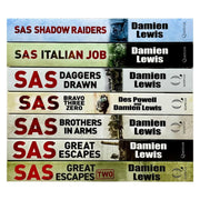 Damien Lewis Collection 7 Books Set In GIFT SLIPCASE - SAS Series (Great Escapes Two, Great Escapes, Brothers in Arms, Bravo Three Zero, Daggers Drawn, Italian Job & Shadow Raiders) - The Book Bundle