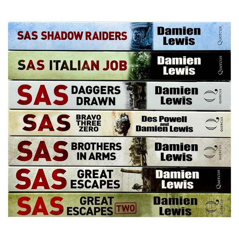 Damien Lewis Collection 7 Books Set In GIFT SLIPCASE - SAS Series (Great Escapes Two, Great Escapes, Brothers in Arms, Bravo Three Zero, Daggers Drawn, Italian Job & Shadow Raiders) - The Book Bundle