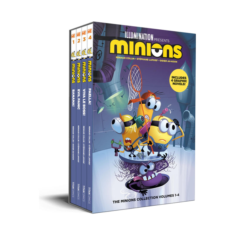Minions 1-4 Boxed Set: Banana! / Evil Panic / Viva Le Boss! / Paella! - The Book Bundle