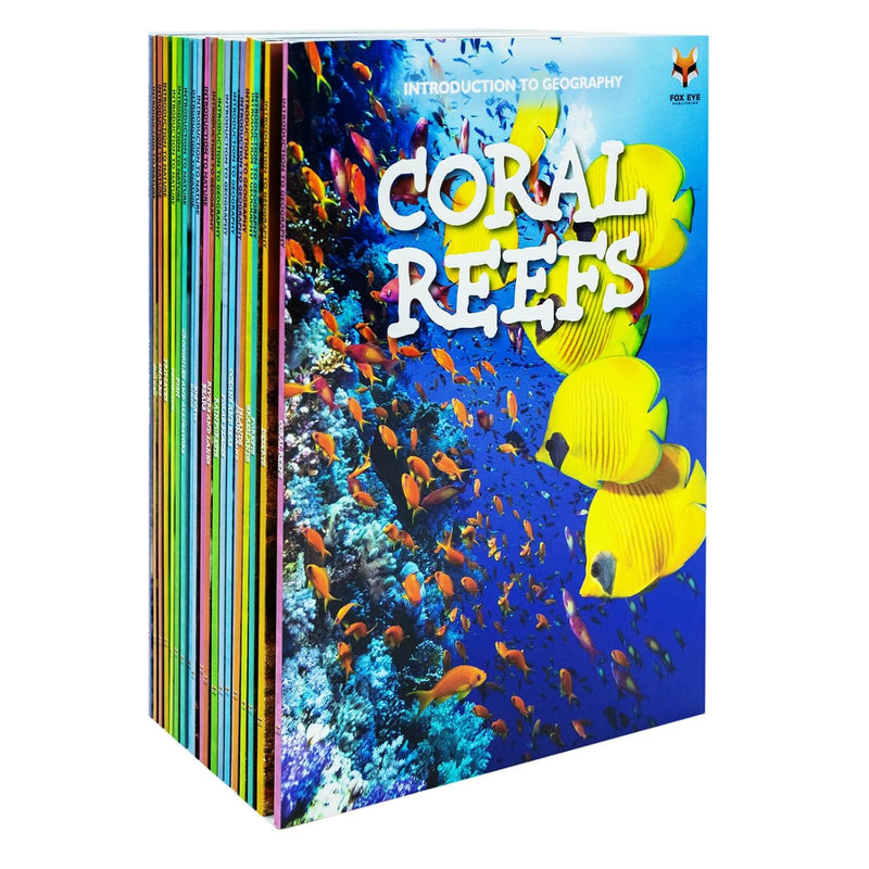 Children's nature and geography book collection set featuring bears, big cats, and more by Jasmine Brooke, published by Fox Eye Publishing.