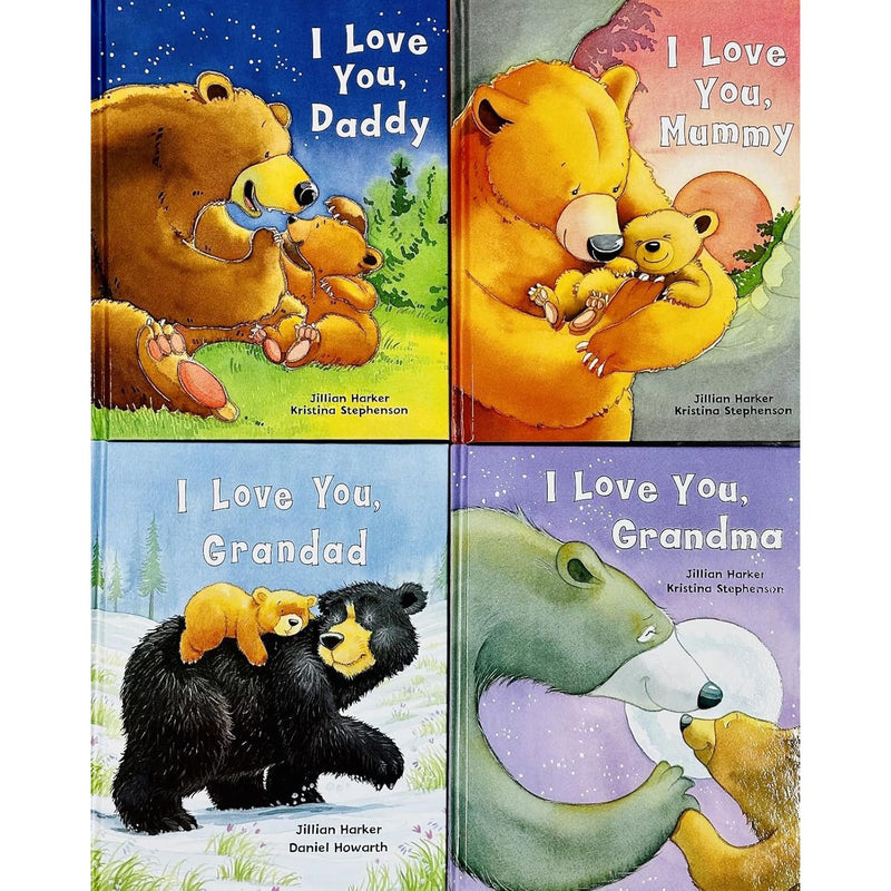 Jillian Harker Collection 4 Books Set (I Love You Grandad, I Love You Grandma, I Love You Mummy, I Love You Daddy) - The Book Bundle