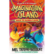 Imagination Island Series 3 books set by Mel Taylor-Bessent, including Race to Imagination Island, Echoes Edge, and Rumble Ruin.