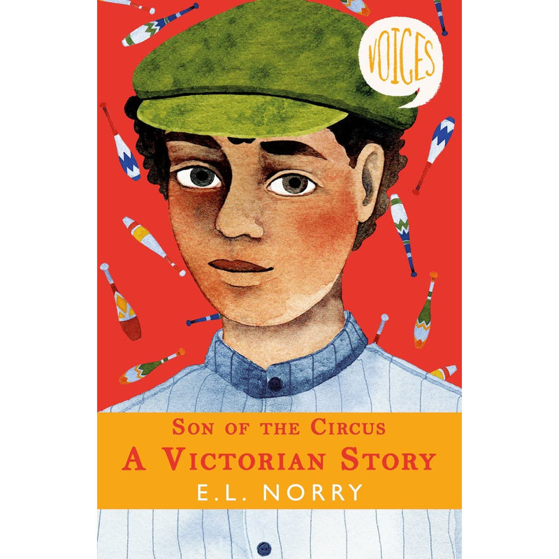 Paperback of Voices #3: Son of the Circus Victorian story from the Voices Series by Scholastic, featuring a vintage-inspired cover illustration.