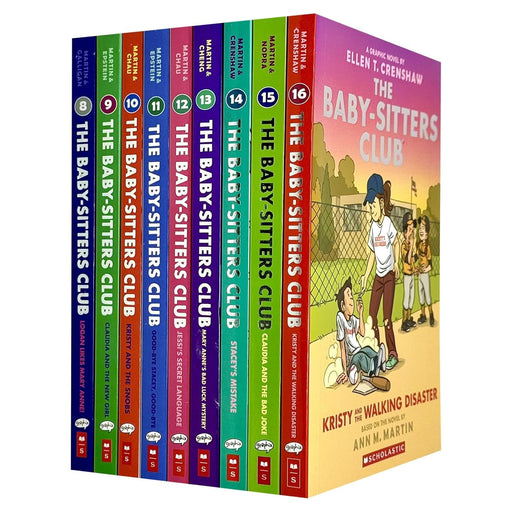 BabySitters Club Graphix 8-16 Collection 9 Books Set By Ann M. Martin (Logan Likes Mary Anne!, Claudia and the New Girl,Kristy and the Snobs) - The Book Bundle