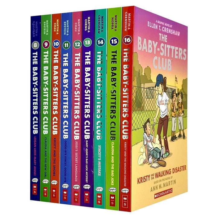 BabySitters Club Graphix 8-16 Collection 9 Books Set By Ann M. Martin (Logan Likes Mary Anne!, Claudia and the New Girl,Kristy and the Snobs) - The Book Bundle