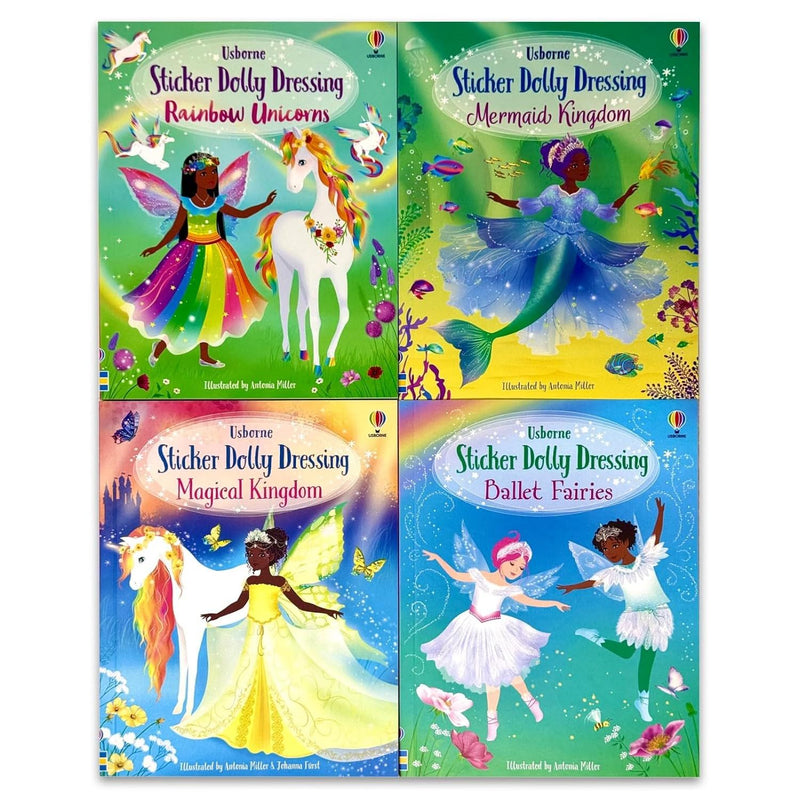 Sticker Dolly Dressing 4 Books Collection Box Set by Fiona Watt - Ages 7–9 - Paperback