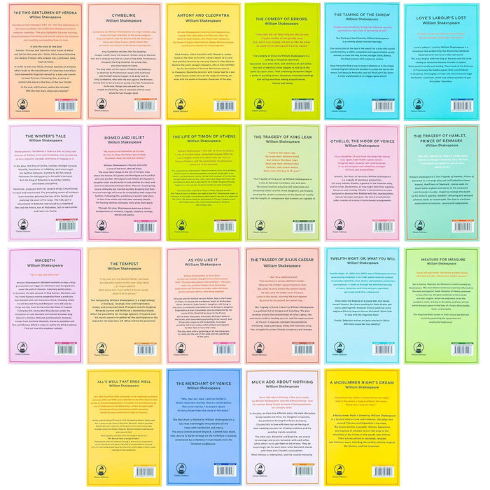 William Shakespeare The Complete Collection 22 Books Set(The Two Gentlemen of Verona) - The Book Bundle