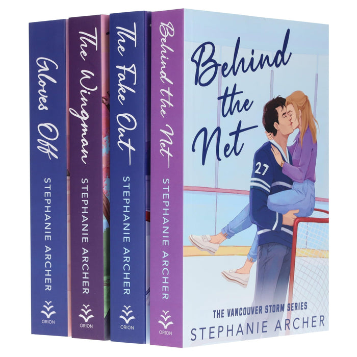 Vancouver Storm Series by Stephanie Archer 4 Books Collection Set (Behind The Net, The Fake Out, The Wingman and Gloves Off) - The Book Bundle