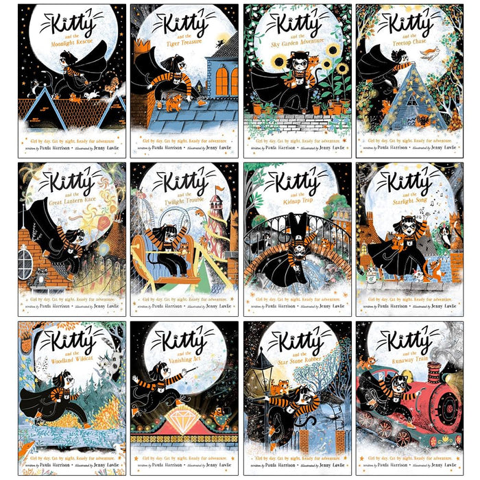 Paula Harrison Kitty Series 1-12 Books Collection Set (Moonlight Rescue, Tiger Treasure, Sky Garden Adventure, Treetop Chase, Great Lantern Race) - The Book Bundle