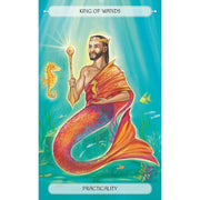 Oceanic Tarot 78-card deck by Jayne Wallace with 64-page guidebook, featuring ocean-inspired artwork and detailed card illustrations.