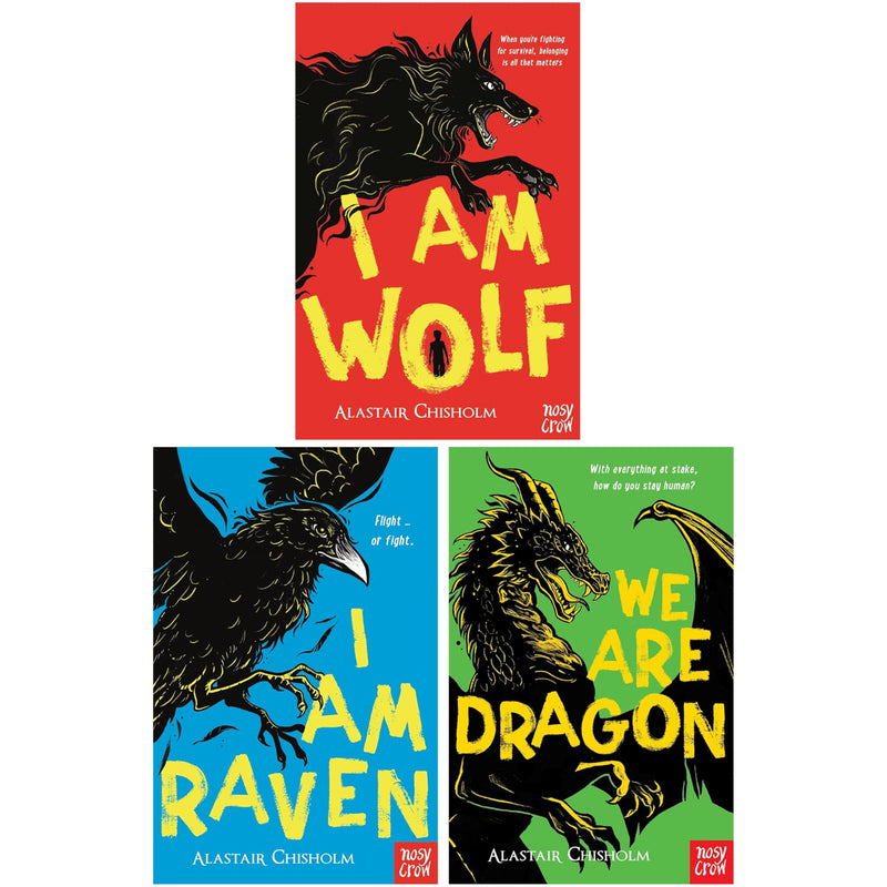 I Am Wolf Series 3 Books Collection Set By Alastair Chisholm (I Am Wolf, I Am Raven And We Are Dragon) - Fiction
