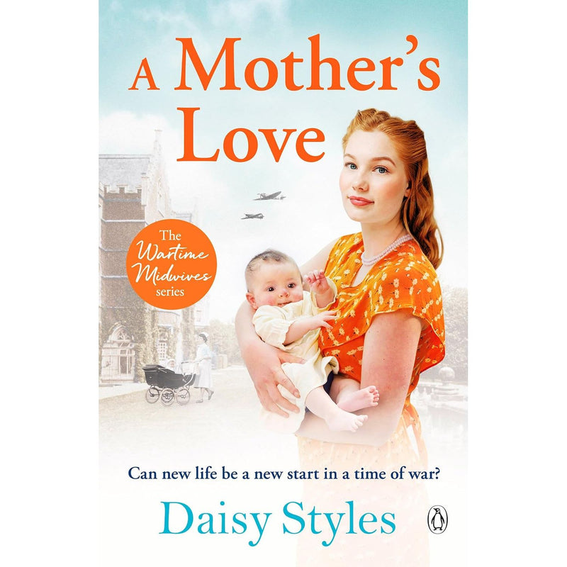 Daisy Styles Collection 8-book set including The Wartime Midwives, Home Fires, and Spitfires by Penguin, featuring colorful book covers.
