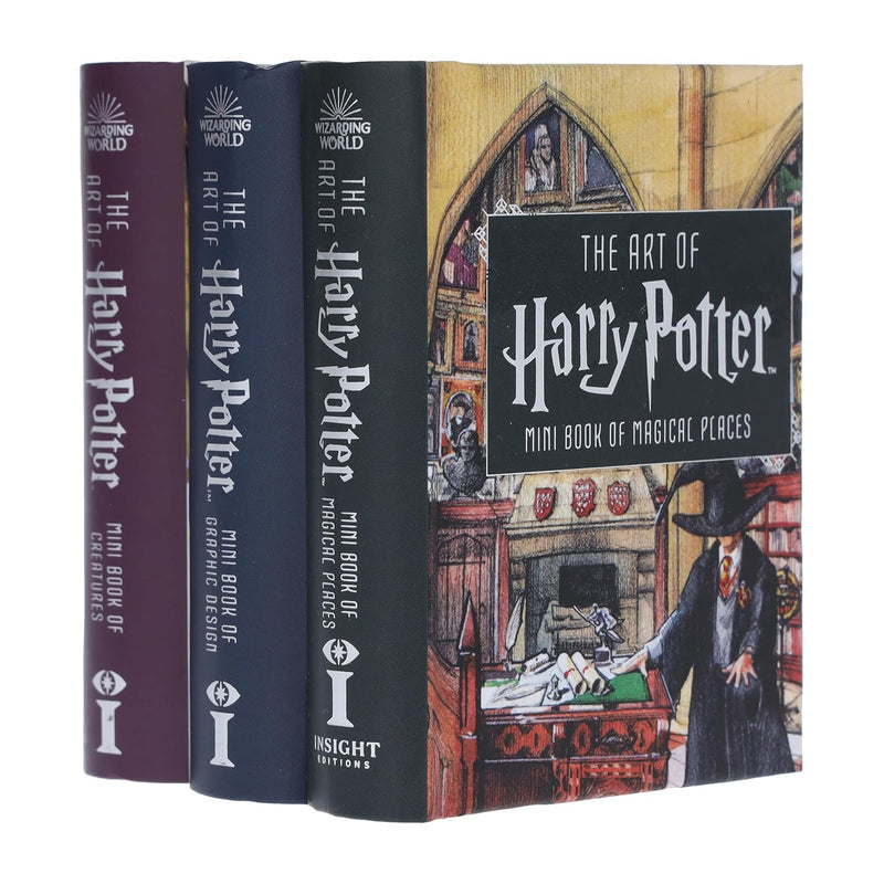 Harry Potter The Art of Harry Potter Series 3 mini books collection set by Insight Editions, featuring magical places and creatures.