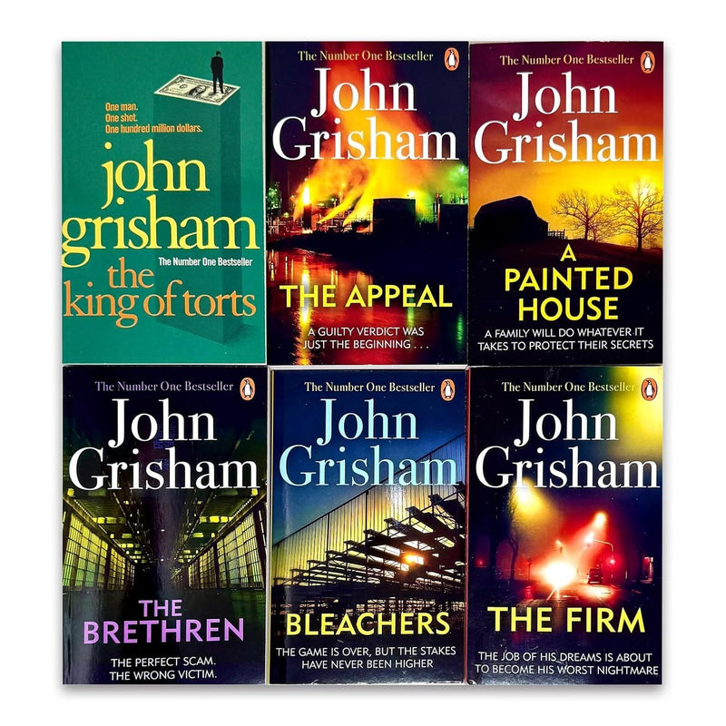 John Grisham Collection The Grisham Legal Classics 6 Books Set (SET 1) (The King of Torts, Bleachers, The Brethren, The Firm, A Painted House & The Appeal) - Fiction - Paperback