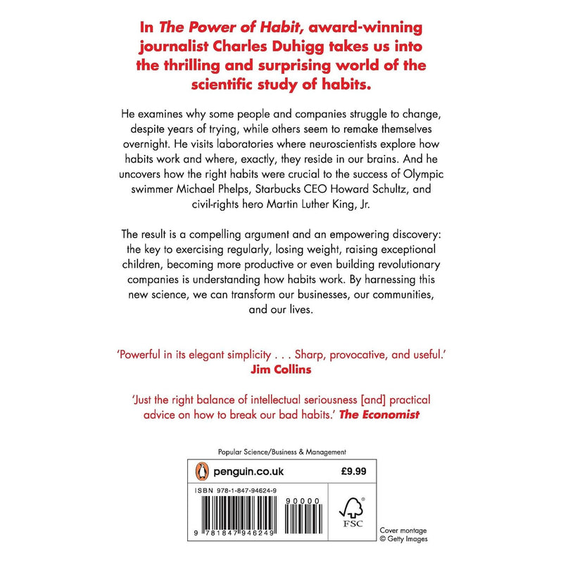 Cover of "The Power of Habit" by Charles Duhigg, a book about understanding and changing habits, published by Random House Books.