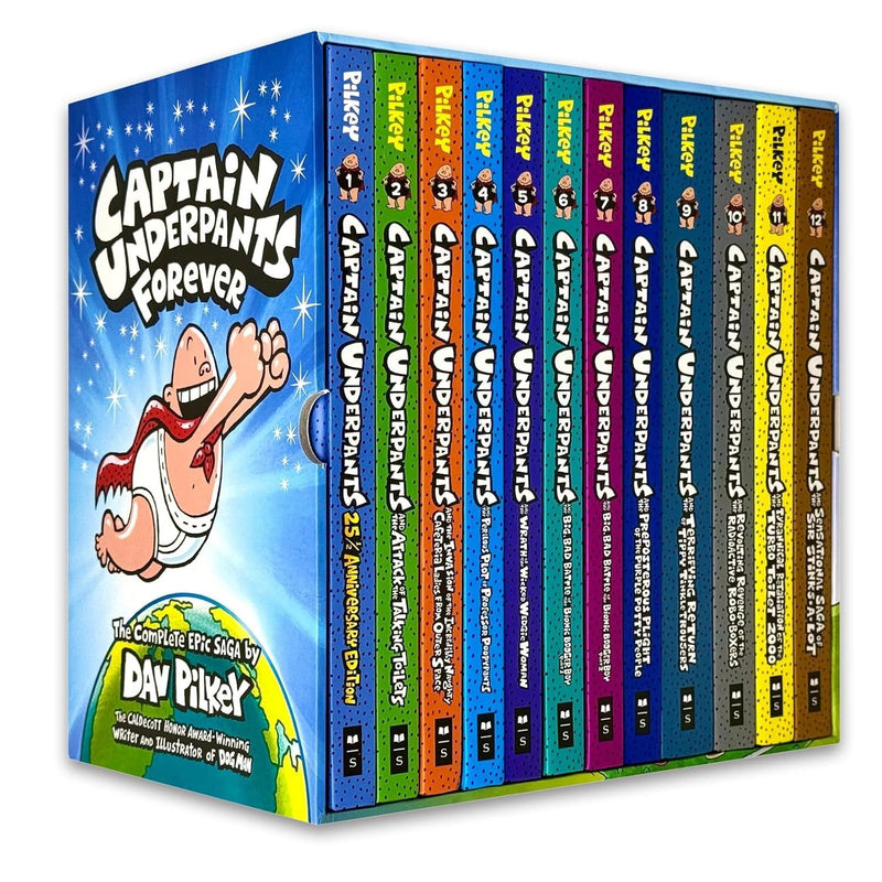 Captain Underpants Forever 12 Books Collection Box Set by Dav Pilkey - Fiction - Hardcover