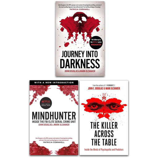 John Douglas 3 Books Collection Set (Mindhunter, Journey into Darkness, The Killer Across the Table) - The Book Bundle