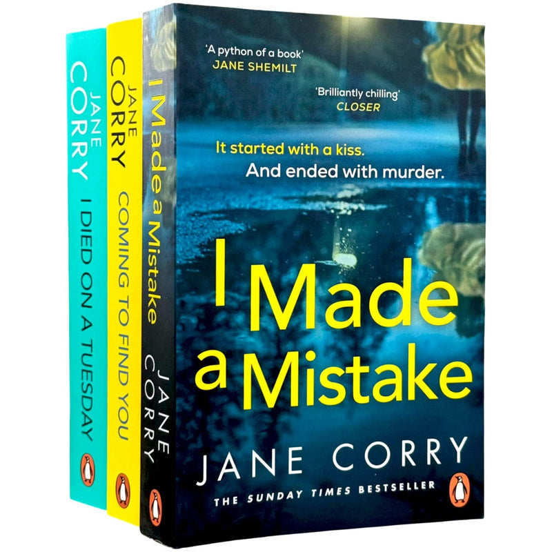 Jane Corry 3 Books Collection Set (I Made a Mistake, Coming To Find You and I Died on a Tuesday) - The Book Bundle