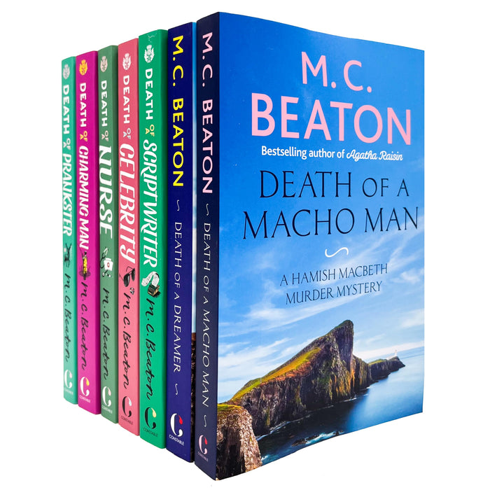 M C Beaton Hamish Macbeth Series Collection 7 Books Set (SERIES 2) (Death of a Prankster, Death of a Charming Man, Death of a Macho Man, Death of a Scriptwriter, Death of a Celebrity and MORE!) - The Book Bundle