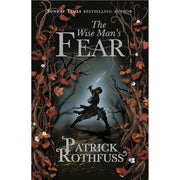 Four paperback books from the Kingkiller Chronicle series by Patrick Rothfuss, published by Gollancz Ltd, displayed stacked.