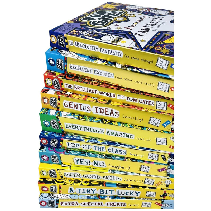 Tom Gates Series 1 & 2: 10 Books Collection Set By Liz Pichon - The Book Bundle
