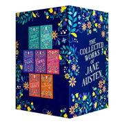 Set of seven Jane Austen classic fiction books in a box set, featuring multiple formats, published by Ryland Peters & Small and Bell & Mackenzie.
