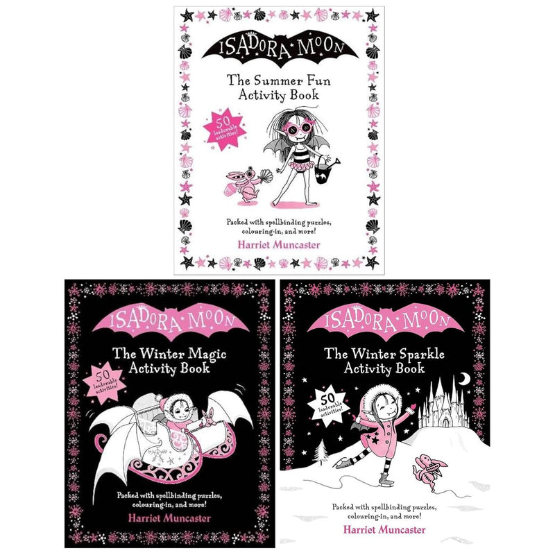 Isadora Moon The Winter Magic & Summer Fun Activity 3 Books Collection Set - The Book Bundle