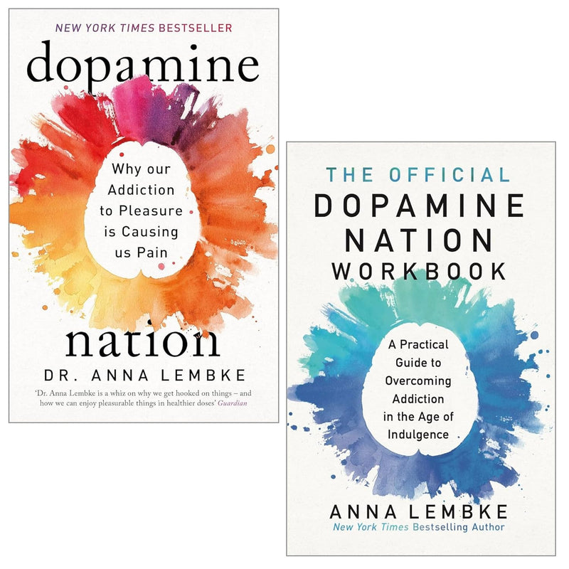 Dopamine Nation and related nonfiction books by Dr. Anna Lembke in a paperback collection set, featuring titles on addiction and mental health.