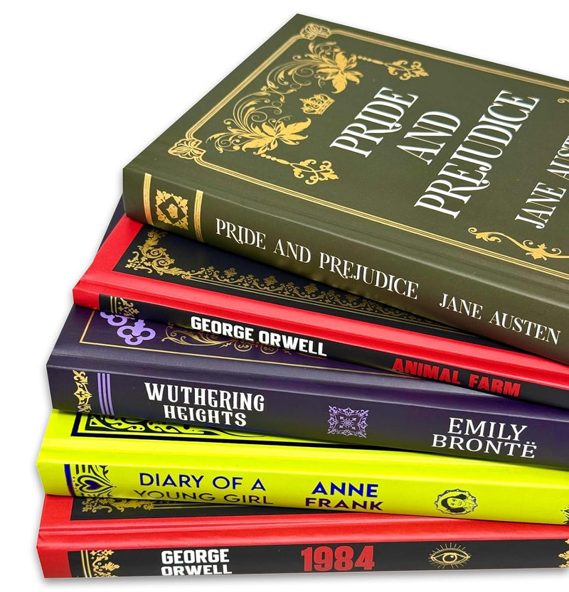 Pride and Prejudice, 1984, Animal Farm & More 5 Books Collection Set - Fiction - Hardcover