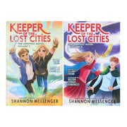 Set of two Keeper of the Lost Cities graphic novels by Shannon Messenger, young adult paperback books with colorful covers.
