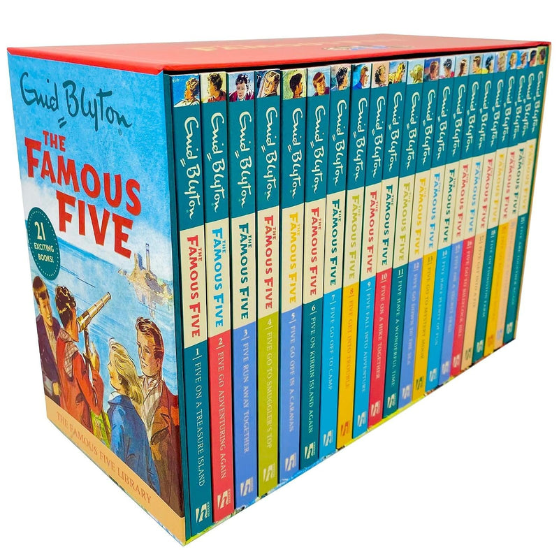 The Famous Five 22 Books Collection Box Set by Enid Blyton, classic fiction paperback series