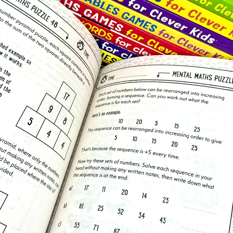 Brain Games For Clever Kids by Gareth Moore & Chris Dickason 10 Activity Books Collection Set - Ages 8-11 - Paperback
