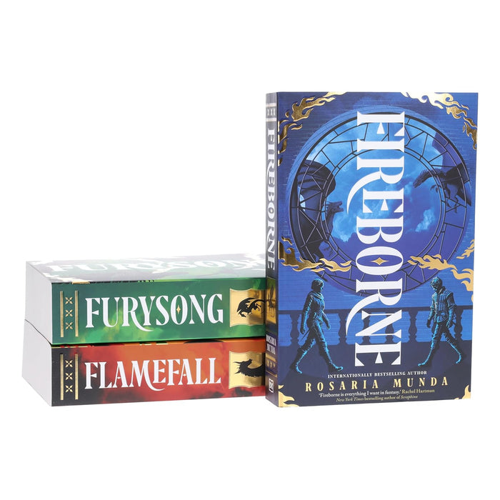 The Aurelian Cycle Trilogy 3 Books Collection Set by Rosaria Munda (Fireborne, Flamefall and Furysong) - The Book Bundle