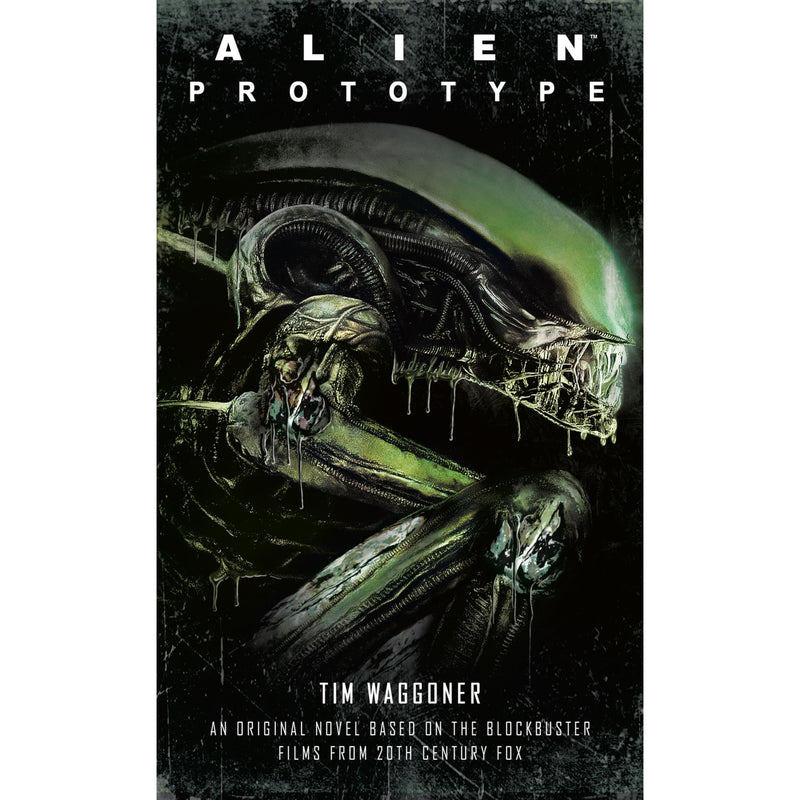 Fiction paperback titled Alien: Prototype by Titan Books featuring cover art with sci-fi spaceship and alien imagery.