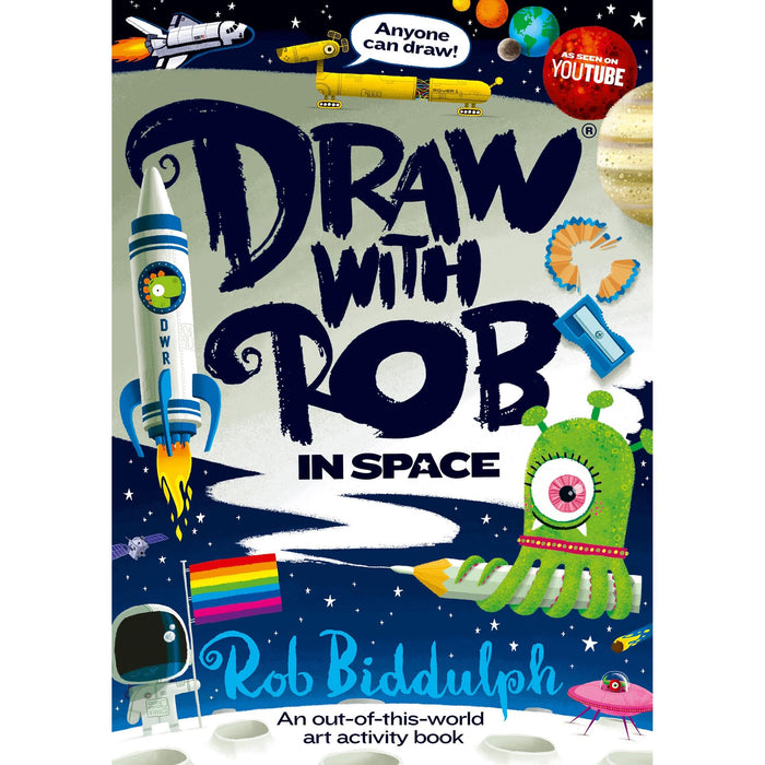 Draw With Rob: In Space: The brand-new space-themed children's activity book from bestselling Rob Biddulph filled with illustrations, drawings and fun puzzles - perfect for kids! - The Book Bundle
