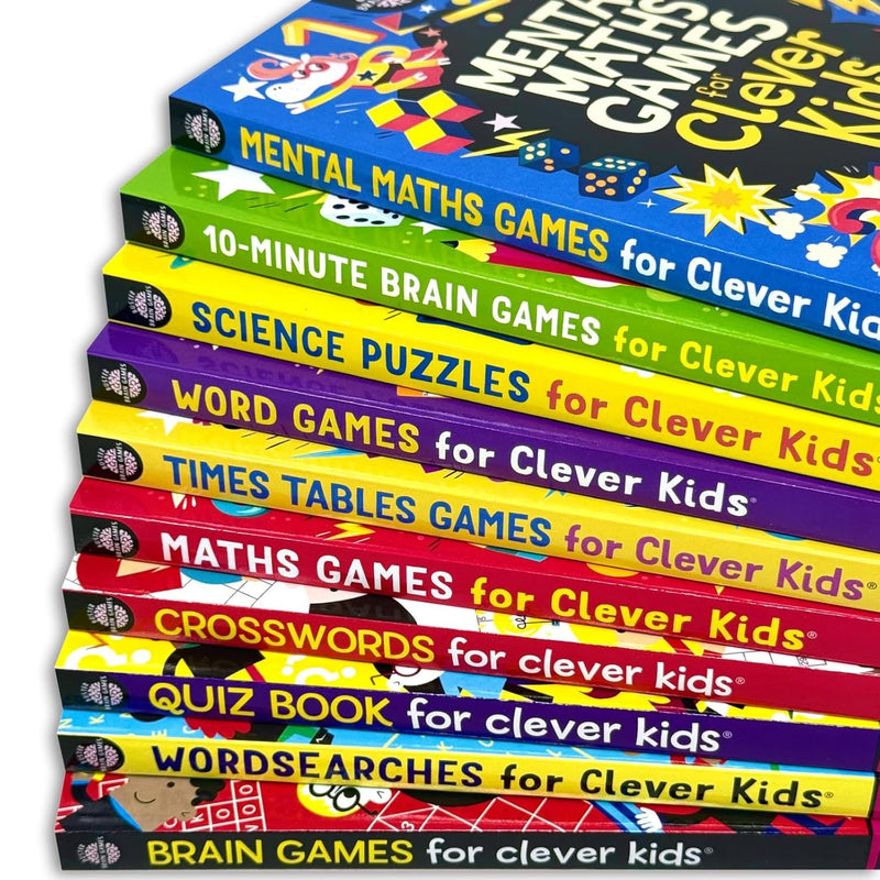 Brain Games For Clever Kids by Gareth Moore & Chris Dickason 10 Activity Books Collection Set - Ages 8-11 - Paperback