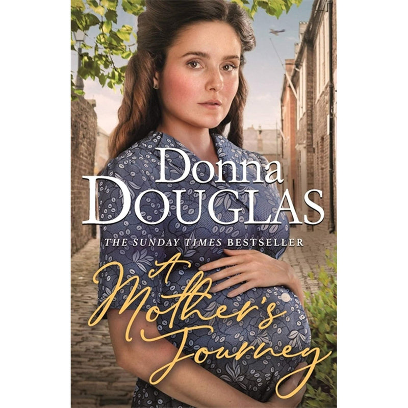 Yorkshire Blitz Trilogy book set by Donna Douglas featuring "A Mother's Journey," "A Sister's Wish," and "A Daughter's Hope" in a trapeze display.