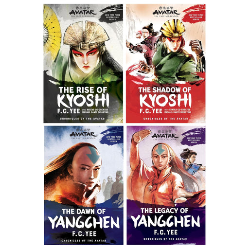 Set of four Chronicles of the Avatar books by F.C. Yee including The Rise of Kyoshi and The Shadow of Kyoshi, young adult fantasy series.
