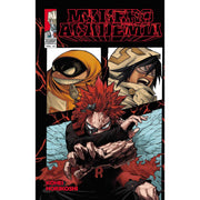Paperback manga of My Hero Academia Volume 16 featuring Red Riot by Kohei Horikoshi, illustrated cover image.