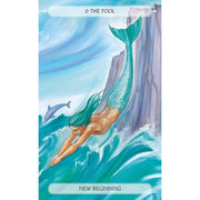 Oceanic Tarot 78-card deck by Jayne Wallace with accompanying 64-page guidebook, featuring intricate ocean-inspired card illustrations.