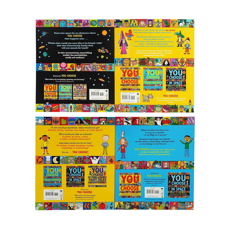 You Choose Series 4 Books Children's Collection Set (You Choose, You Choose in Space, You Choose Your Dreams & You Choose Fairy Tales) - The Book Bundle
