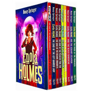 Enola Holmes 9-book collection set by Nancy Springer, featuring Enola Holmes mystery novels in colorful covers.