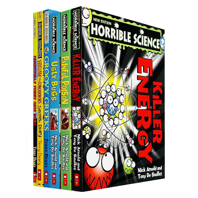 Horrible Science & Horrible Histories Series 6 Books Collection Set (Ugly Bugs, Painful Poison) - The Book Bundle